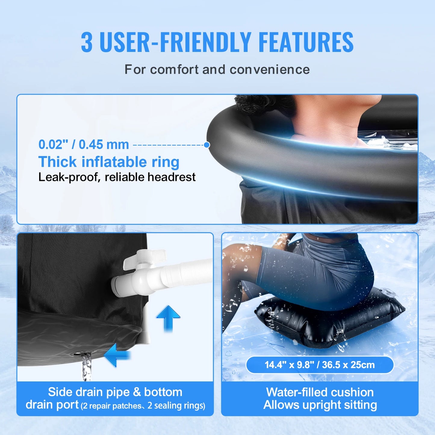 SucceBuy Ice Bath Tub Cold Water Therapy Plunge