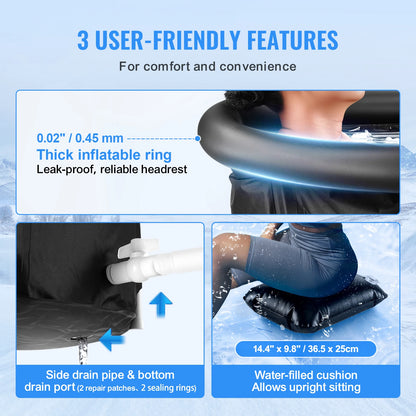 SucceBuy Ice Bath Tub Cold Water Therapy Plunge