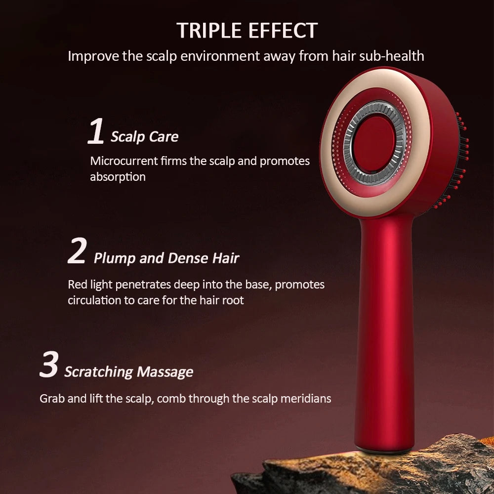 Electric Vibration Massage Comb- Red Light Therapy