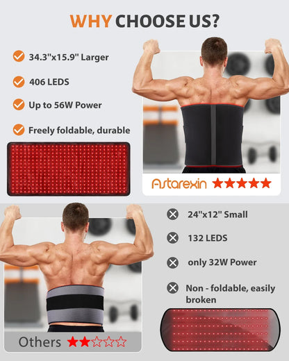 406pcs Leds Red Light Therapy Heating Larger Pad