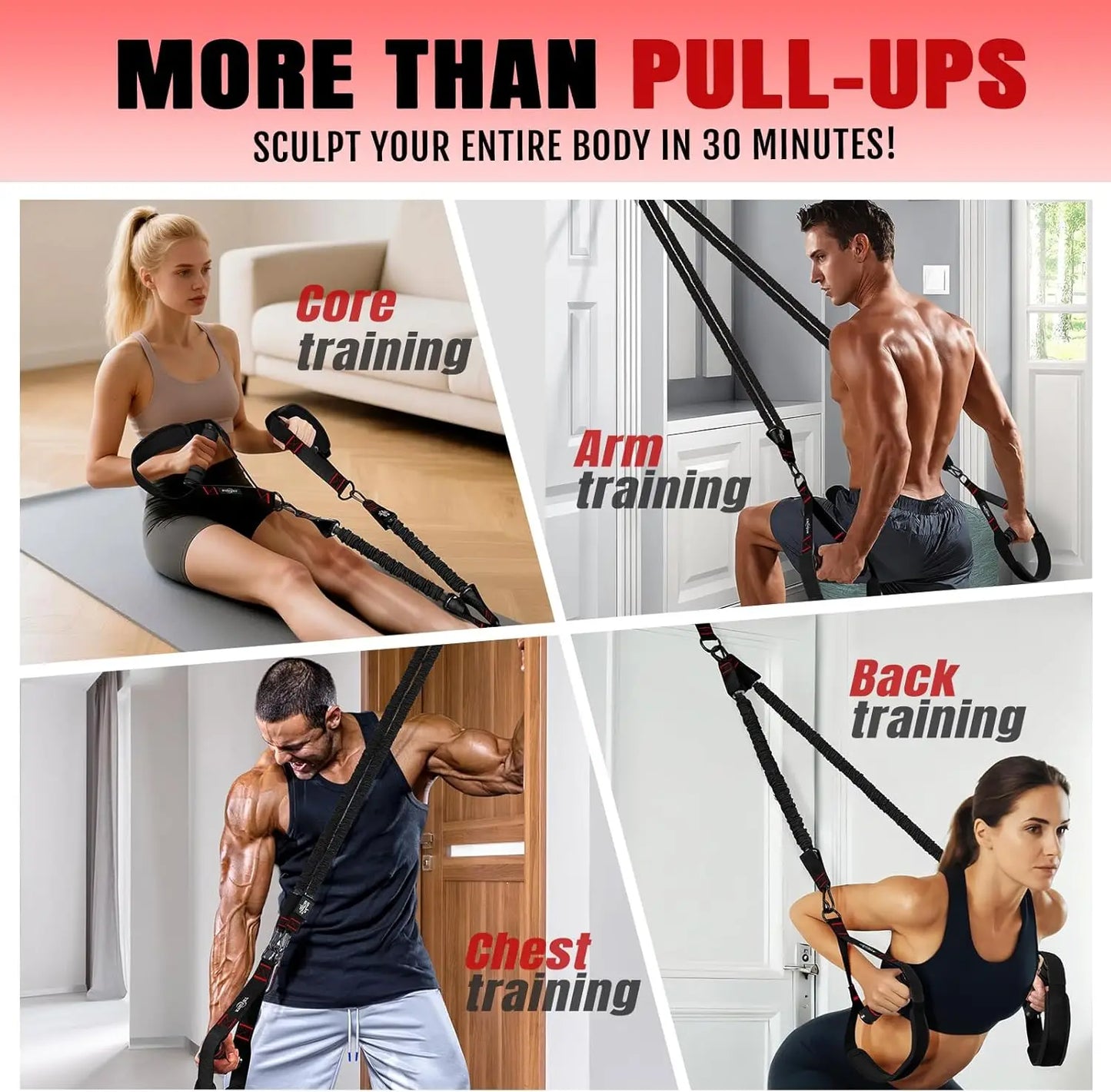 Heavy Duty Pull Up Assist Bands With Handle