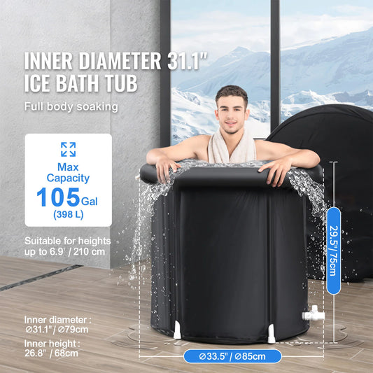 SucceBuy Ice Bath Tub Cold Water Therapy Plunge