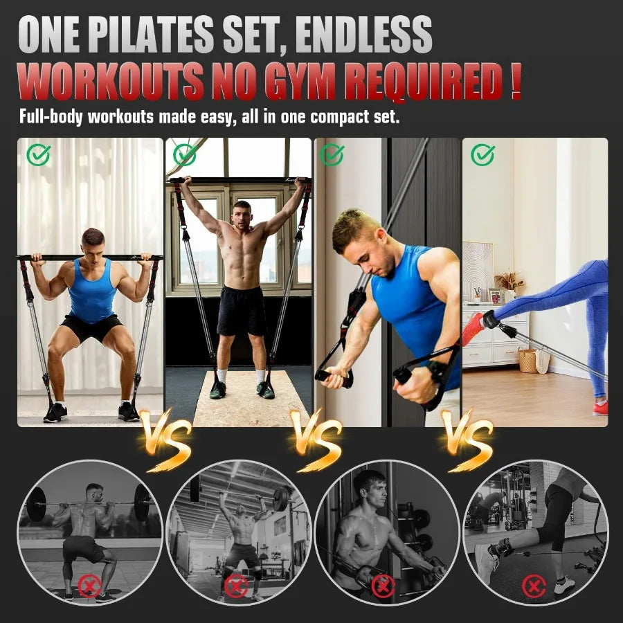 Pilates Bar Kit with Resistance Bands