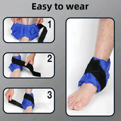 Ankle Brace Ice Pack Wrap For Injuries- Hot Cold Therapy