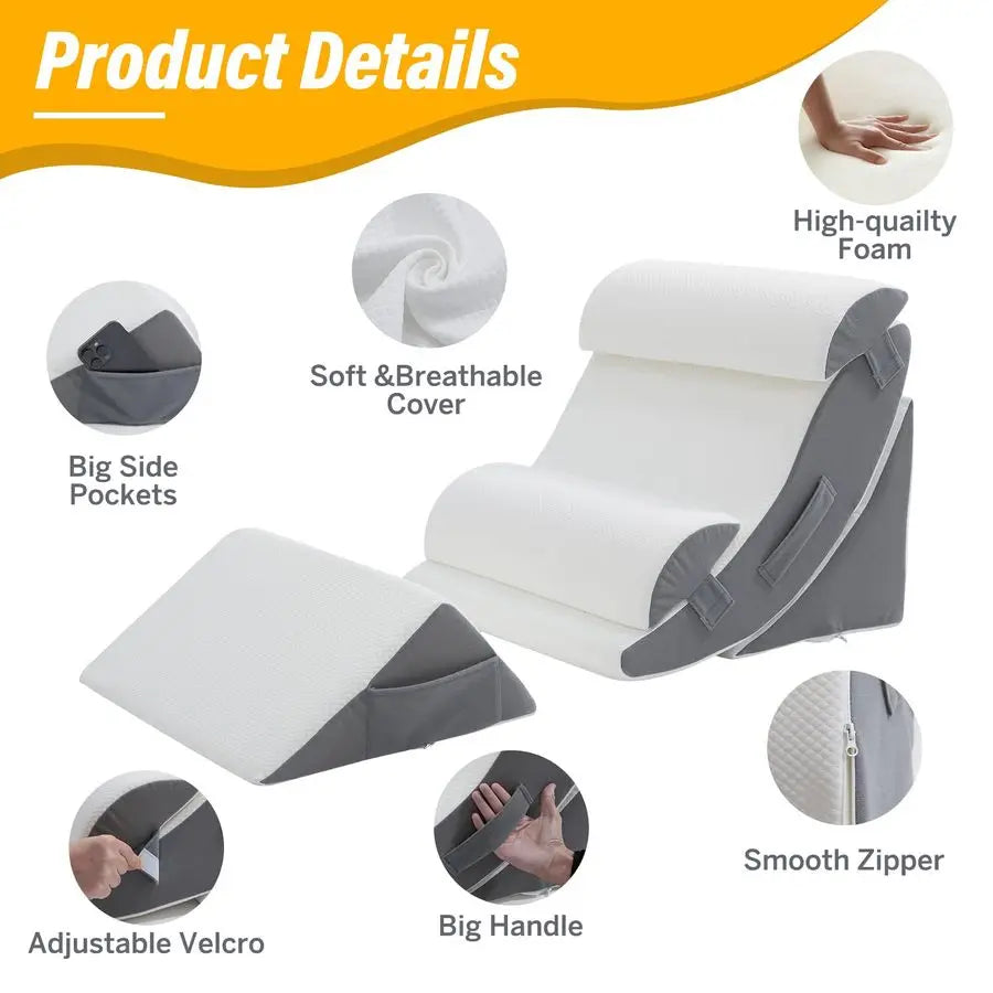 Bed Wedge Pillow Set- Orthopedic Set For Sleeping