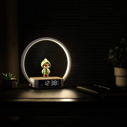 Bedside Lamp with Alarm Clock, Touch Lamp