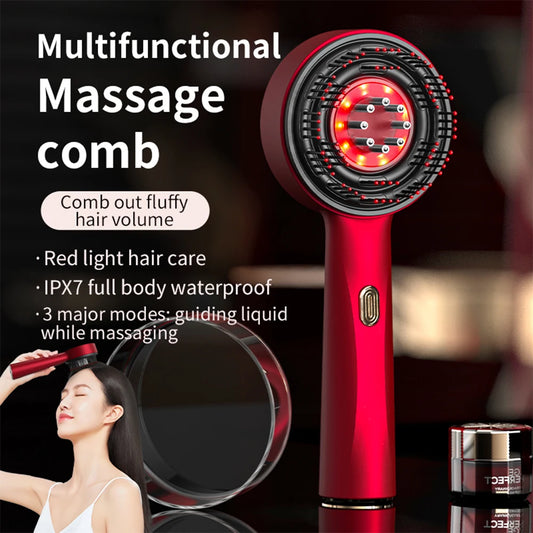 Electric Vibration Massage Comb- Red Light Therapy