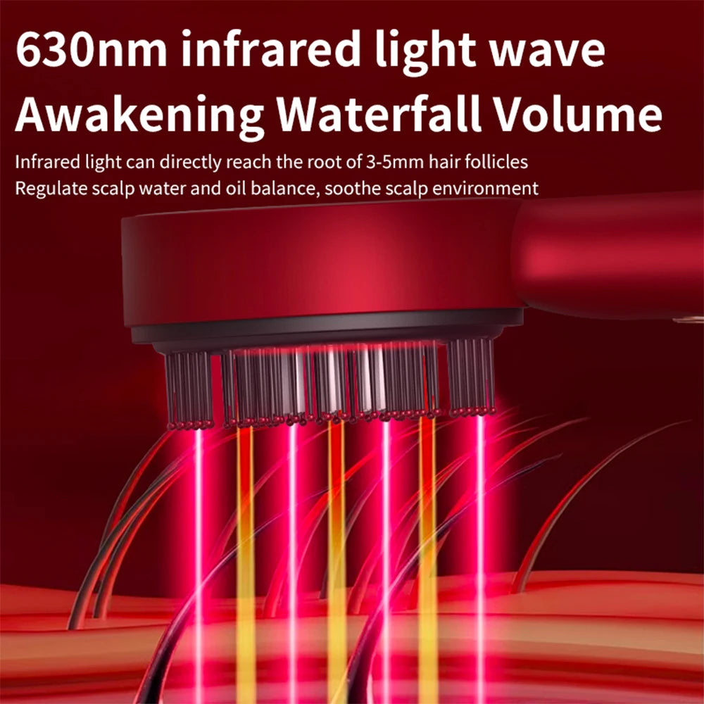 Electric Vibration Massage Comb- Red Light Therapy