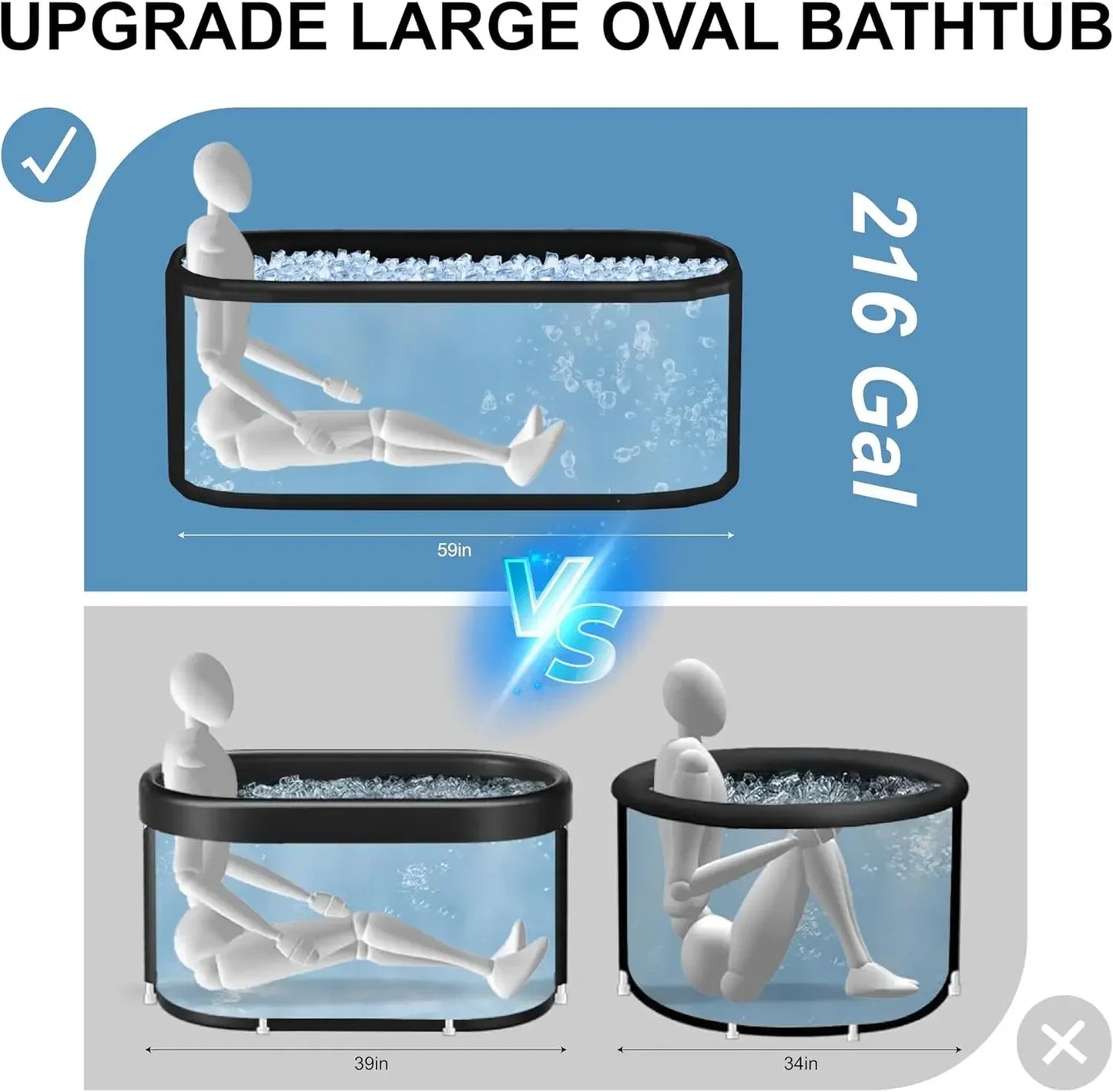 Bestseller XXL Drop Stitch Ice Bath Tub For Recovery