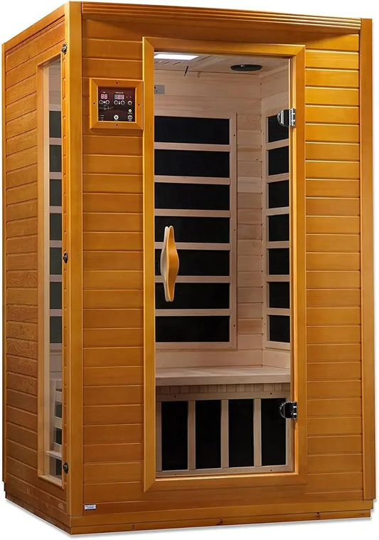 2-Person Low EMF FAR Infrared Sauna With Red Light Therapy