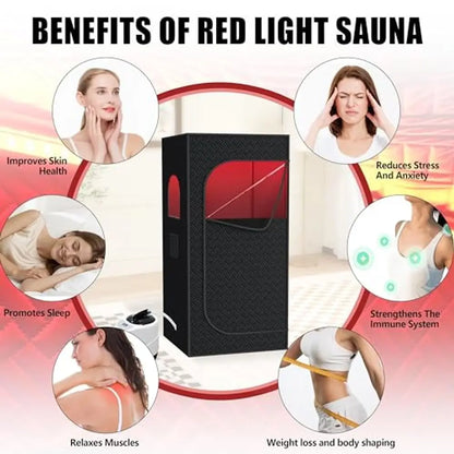 Infrared Red Light Sauna With Foldable Chair