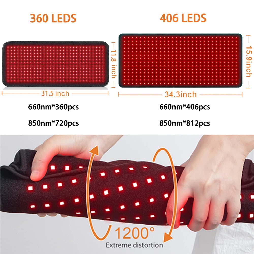 406pcs Leds Red Light Therapy Heating Larger Pad