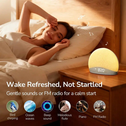 Sunrise Alarm Clock Radio for Bedroom Wake Up