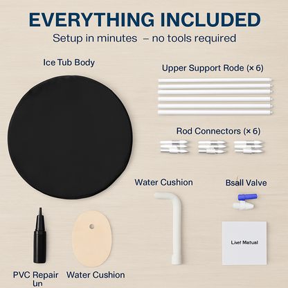 Ice Bath Tub with Cover for Adults & Recovery